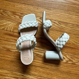 NWOT Target - A New Day - Ivory Braided Heels, Size 8.5